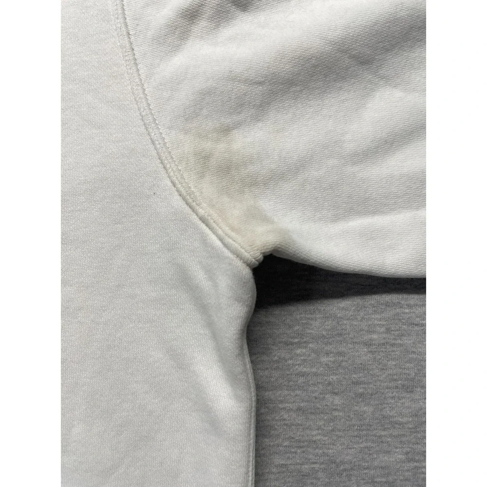 Nike Sportswear Club Crew Sweatshirt Mens Large White Embroidered Swoosh Cotton